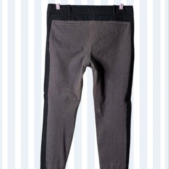 Vintage Mossimo Grey Black Mid Rise Stretch Cropped Tuxedo Trousers Size 12 - Picture 2 of 12